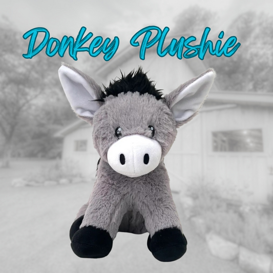 Plushie Cuddly Donkey Stuffed Animal with Sound - Hank the Donkey Plush